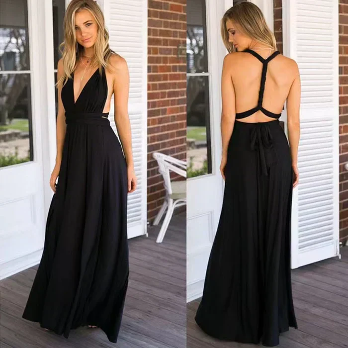 Chic Women's Wrap Dress with Elastic Waist, Soft Breathable Fabric, Versatile Summer and Formal Style - Image 6