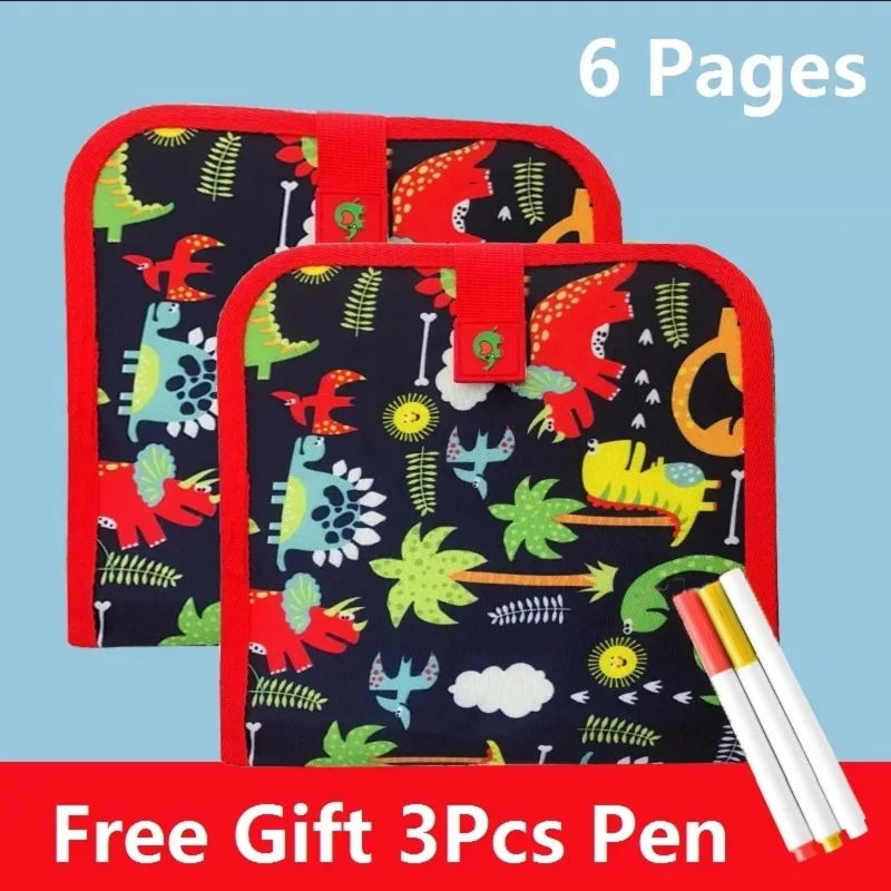 6-Sided Magic Drawing Board for Kids - Educational Erase Board with 3 Chalk Pens, Transparent & Black Sides, Fun Coloring Activity - Image 9