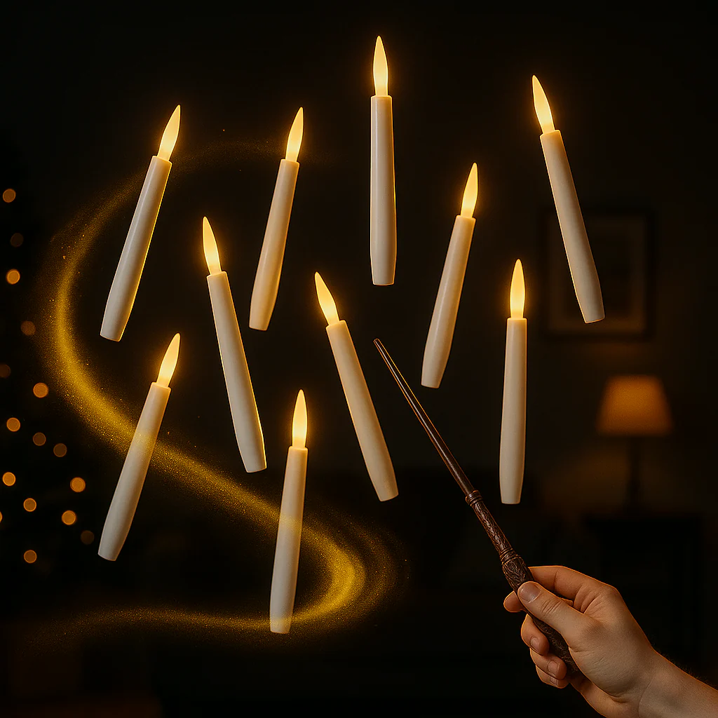 Christmas Floating Candle Lights – Incendio Flameless LED Hanging Candles for Holiday Decor