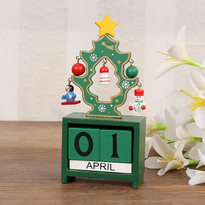 Christmas Wooden Countdown Calendar Ornament Tabletop Decor - Image 14