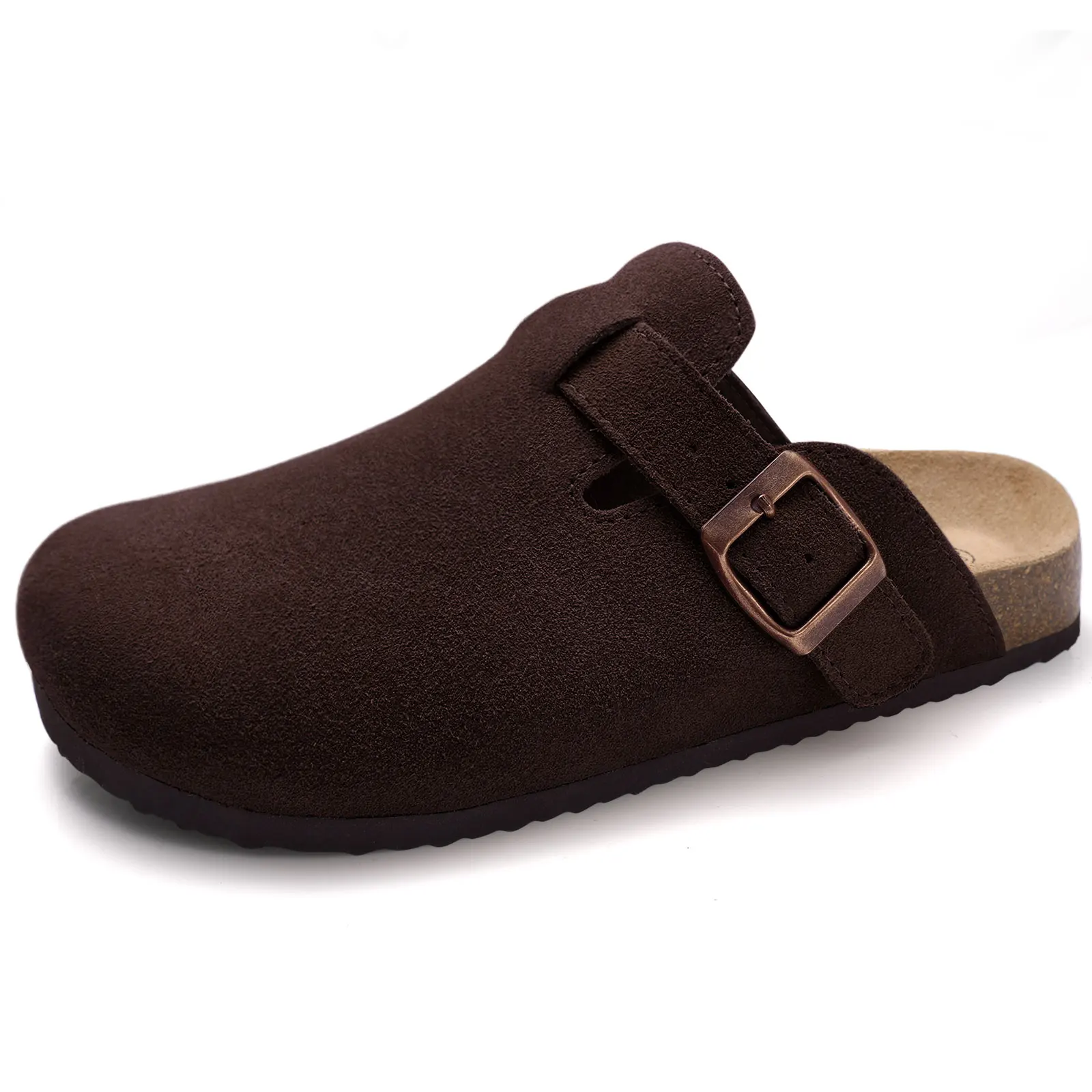 Classic Cork Clogs Slippers for Men & Women, Soft Footbed Suede Sandals with Arch Support - Image 11