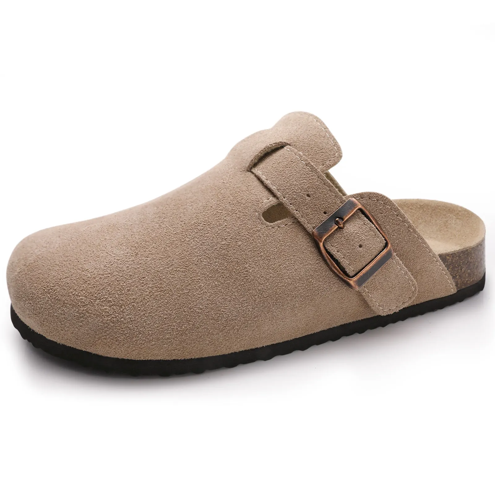 Classic Cork Clogs Slippers for Men & Women, Soft Footbed Suede Sandals with Arch Support - Image 7