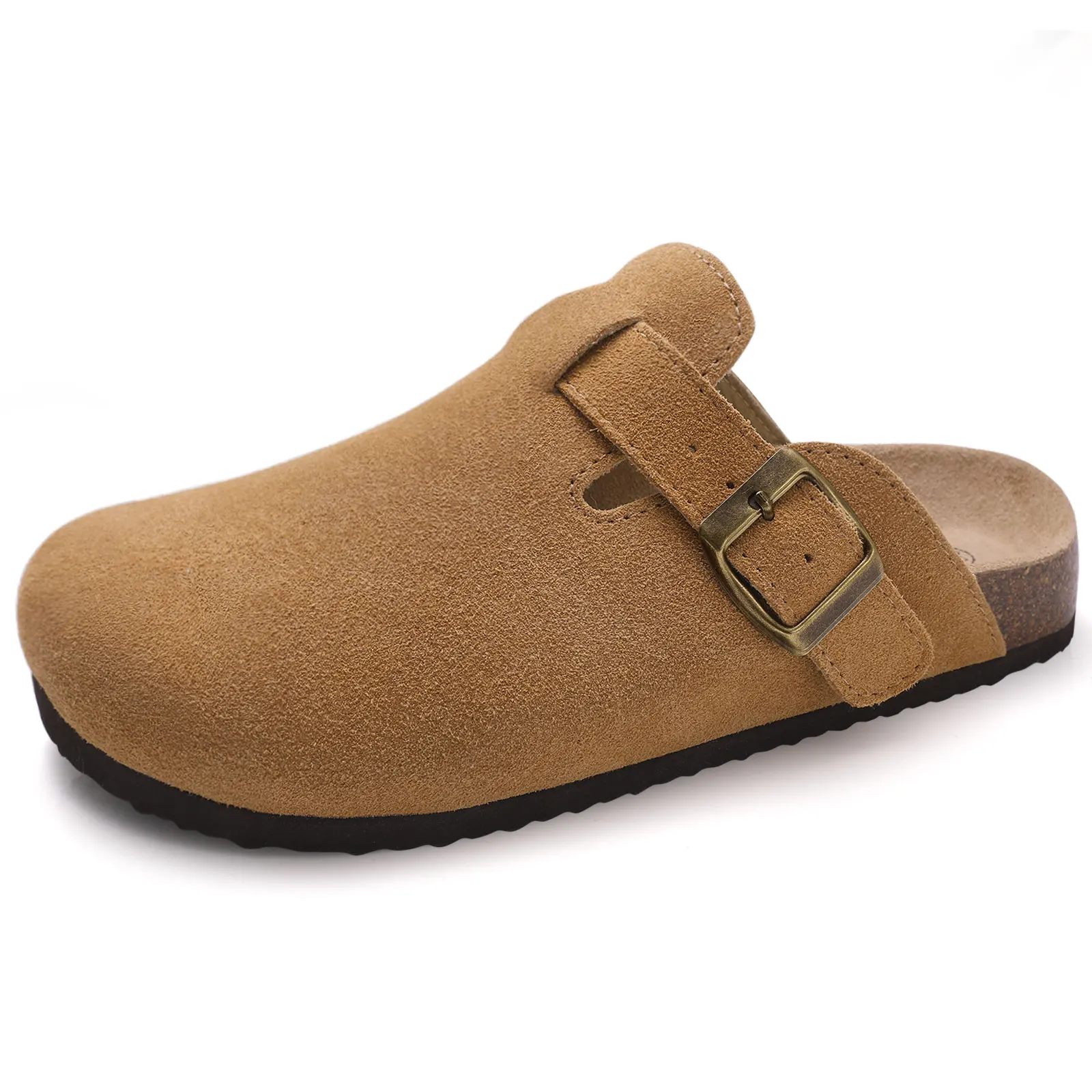 Classic Cork Clogs Slippers for Men & Women, Soft Footbed Suede Sandals with Arch Support - Image 8