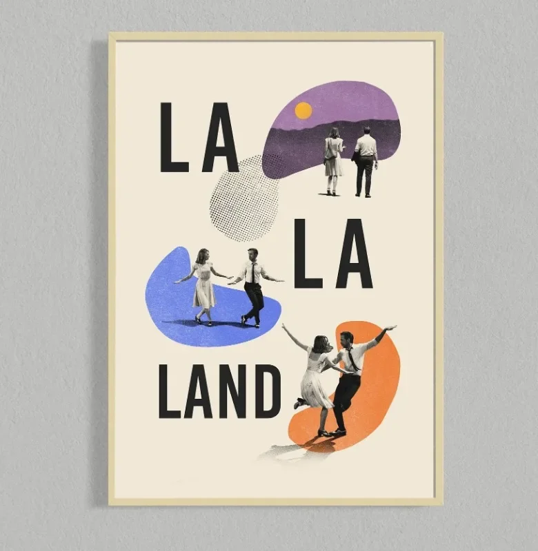 Retro Movie Poster Canvas Collage Mid Century Wall Art - Image 16