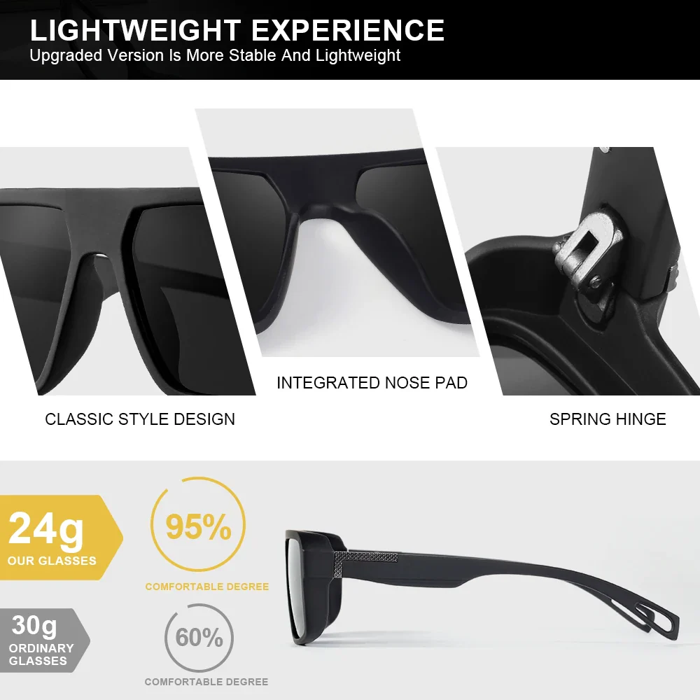 Classic Square Polarized Sunglasses for Men Women Fashion Sports Shades - Image 10