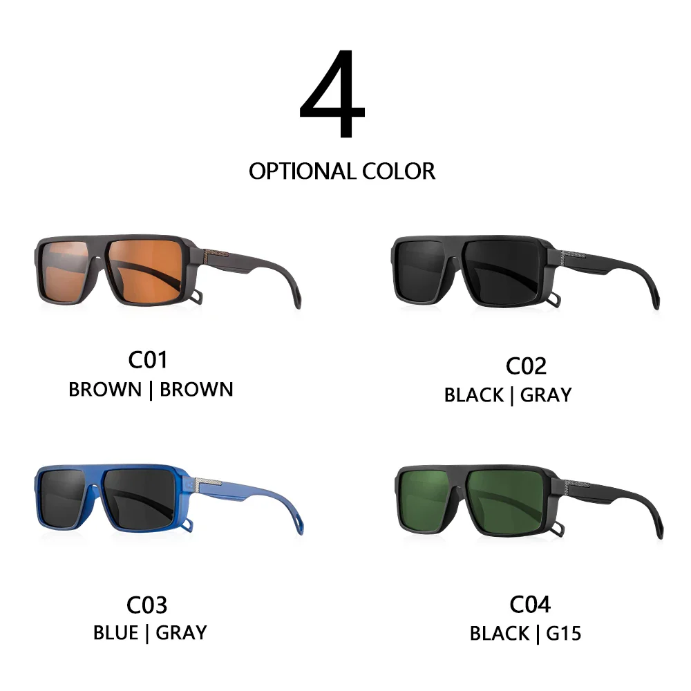 Classic Square Polarized Sunglasses for Men Women Fashion Sports Shades - Image 8