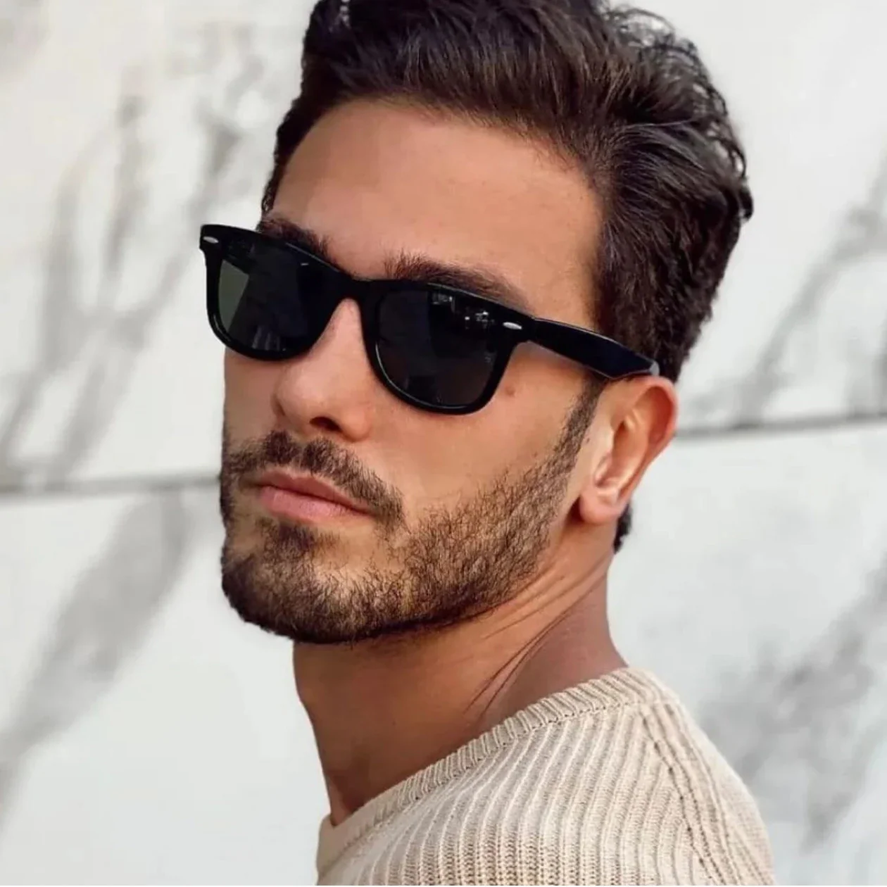 Classic Square Polarized Sunglasses for Men Women Retro Black Summer Driving Shades - Image 2