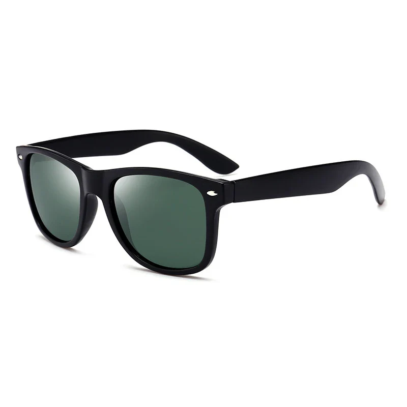 Classic Square Polarized Sunglasses for Men Women Retro Black Summer Driving Shades - Image 8