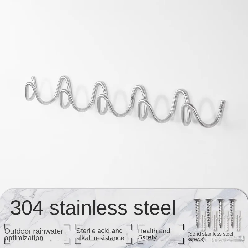 Coat Rack Chrome Electroplated Hooks Wall Mounted Bauhaus Entryway Organizer Fall 2025 Space Saving - Image 20