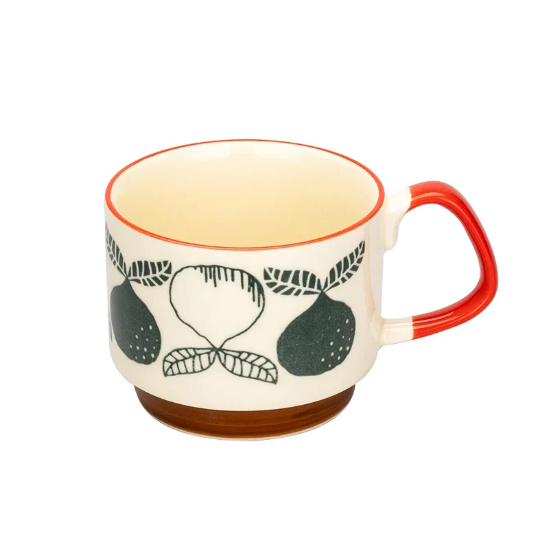 Coffee Mug 300ml Japanese Flower Ceramic Set Retro Drinkware Office Entertaining Fall 2025 Ergonomic Handgrip Gift - Image 13