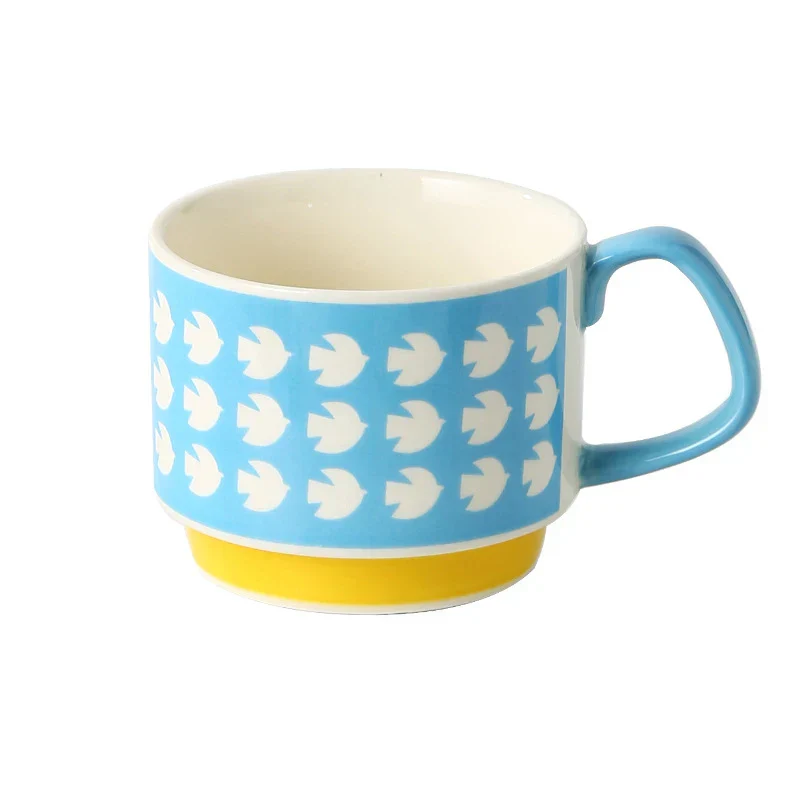 Coffee Mug 300ml Japanese Flower Ceramic Set Retro Drinkware Office Entertaining Fall 2025 Ergonomic Handgrip Gift - Image 8