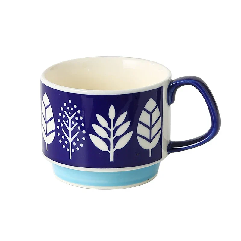 Coffee Mug 300ml Japanese Flower Ceramic Set Retro Drinkware Office Entertaining Fall 2025 Ergonomic Handgrip Gift - Image 9
