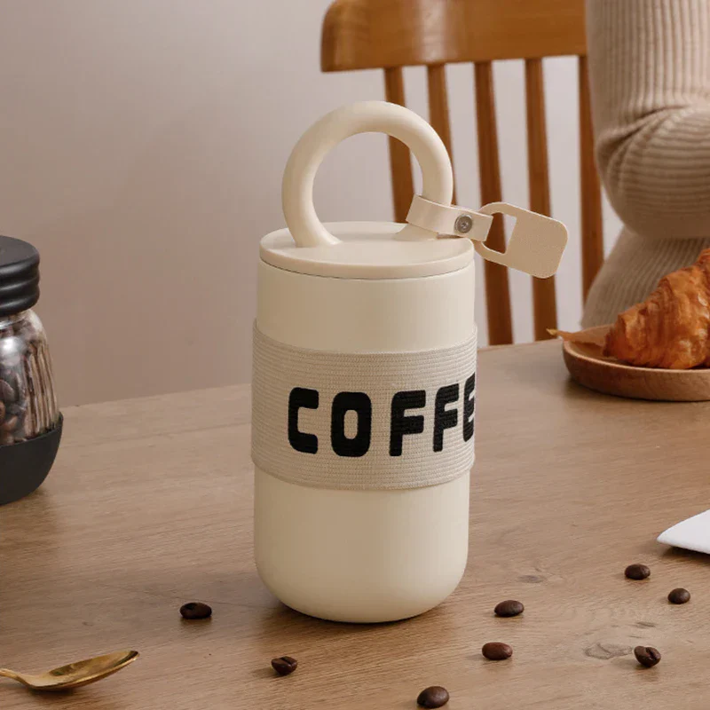 Coffee Travel Mug 304 Stainless Steel 460ml Insulated Tumbler Portable With Handle Fashion Cute Fall 2025 - Image 4
