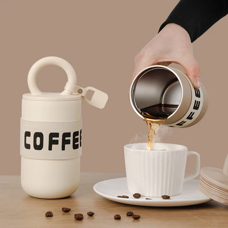 Coffee Travel Mug 304 Stainless Steel 460ml Insulated Tumbler Portable With Handle Fashion Cute Fall 2025 - Image 5