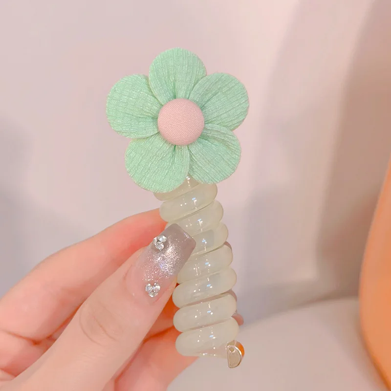 Colorful Butterfly Hair Gum for Kids - Non-Damaging Hair Rope, Braided Telephone Line Ponytail Headband - Image 3