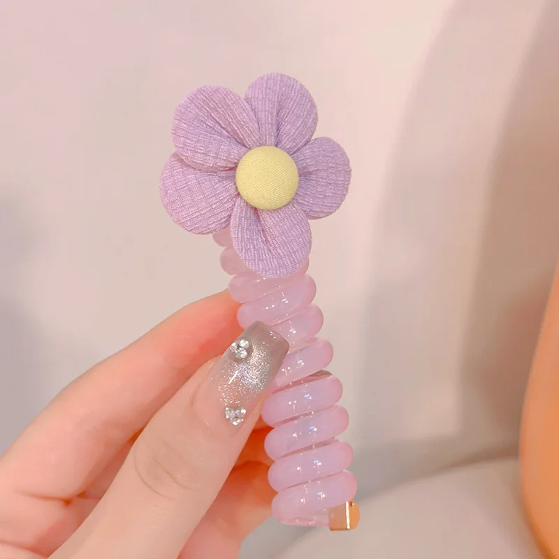 Colorful Butterfly Hair Gum for Kids - Non-Damaging Hair Rope, Braided Telephone Line Ponytail Headband - Image 5