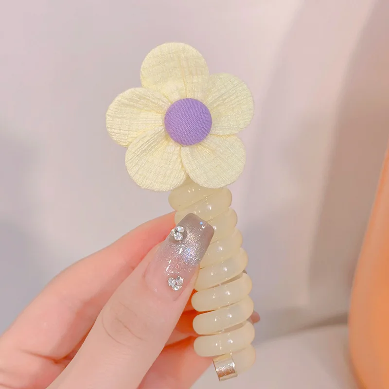 Colorful Butterfly Hair Gum for Kids - Non-Damaging Hair Rope, Braided Telephone Line Ponytail Headband - Image 6
