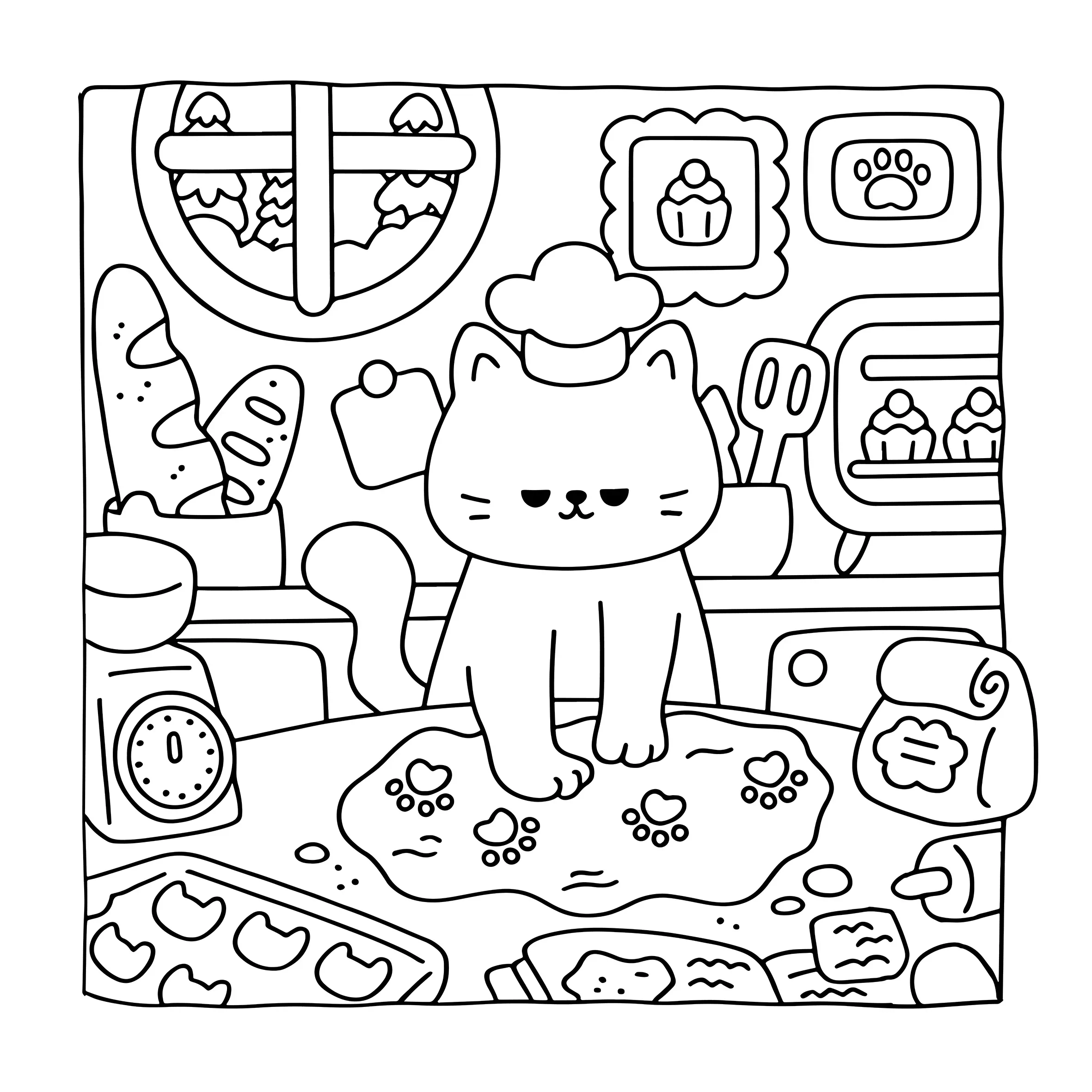 Coloring Book Bold-Easy Patterns Cat Life Fall 2025 Gift Relaxation And Stress Relief - Image 4