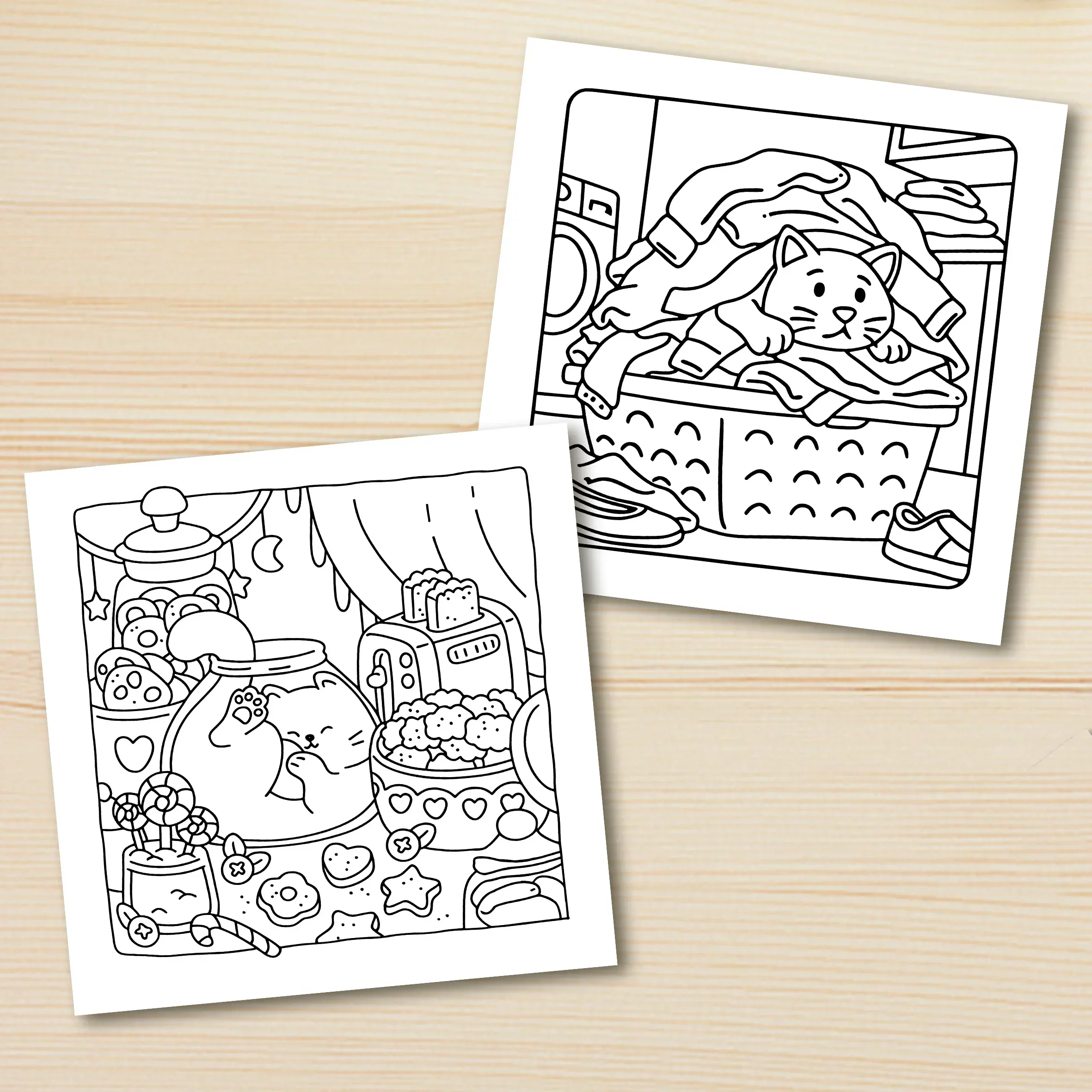 Coloring Book Bold-Easy Patterns Cat Life Fall 2025 Gift Relaxation And Stress Relief - Image 5