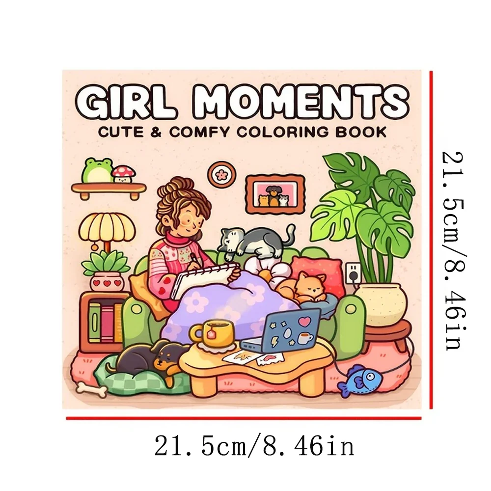 Coloring Book For Adults And Teens Cozy Warm Space Theme Fall 2025 Relaxation Gift For Solo Leisure - Image 2