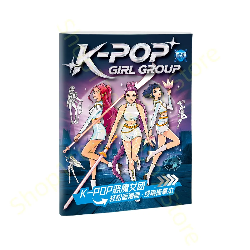 Coloring Book Kpop Demon Hunters Anime Sketches Rumi Mira Zoey Cute Line Drawings Back to School 2025 Gift - Image 10