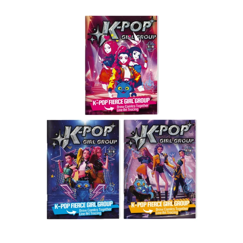Coloring Book Kpop Demon Hunters Anime Sketches Rumi Mira Zoey Cute Line Drawings Back to School 2025 Gift - Image 7