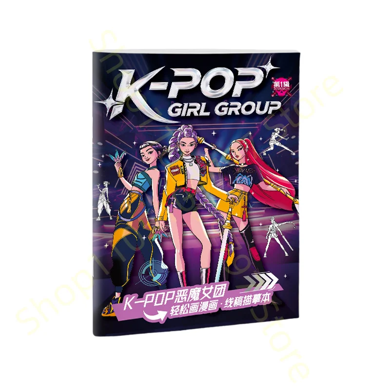 Coloring Book Kpop Demon Hunters Anime Sketches Rumi Mira Zoey Cute Line Drawings Back to School 2025 Gift - Image 9