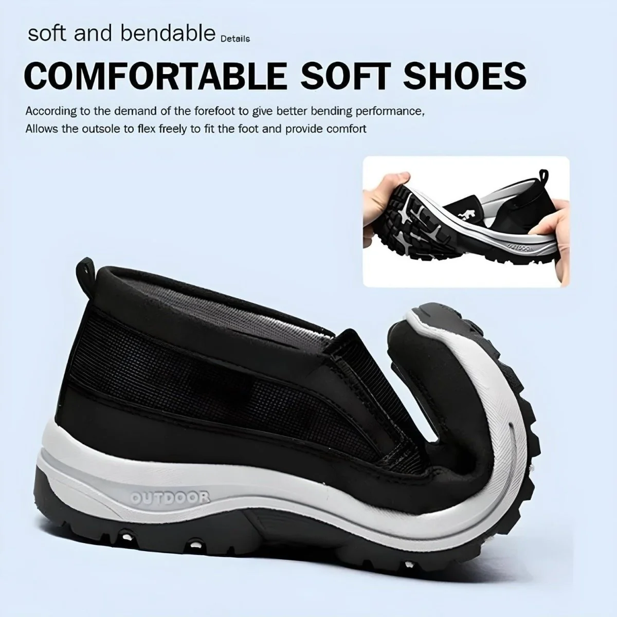 Comfortable Breathable Walking Shoes for Men with Memory Foam Insole, Non-Slip Outsole, Ideal for All-Day Wear - Image 2