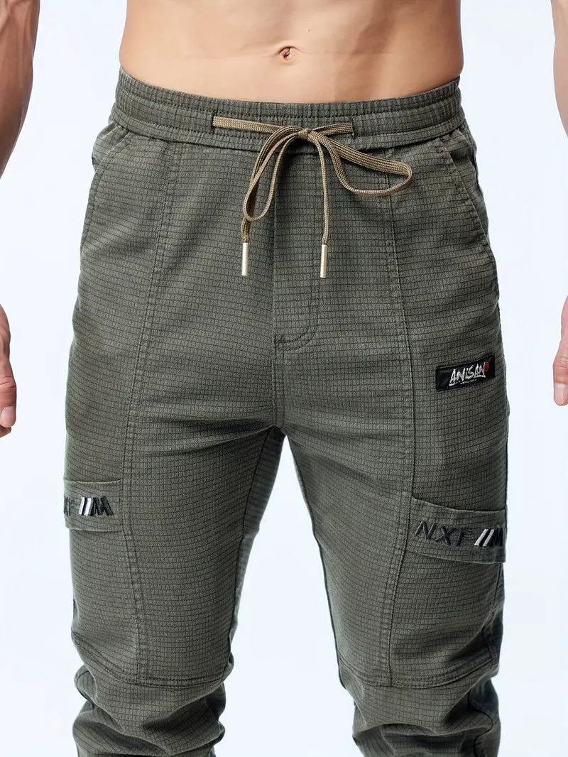Comfortable men's joggers – drawstring, stretch tapered fit, for gym and leisure - Image 4
