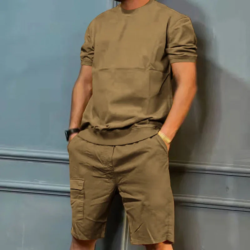 Comfortable men’s leisure set – casual shorts and tee, soft cotton, for relaxed days - Image 5