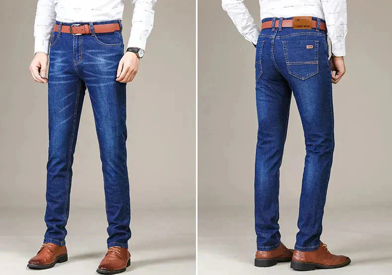 Comfortable men's straight-fit stretch jeans – durable fabric, perfect for casual wear - Image 9