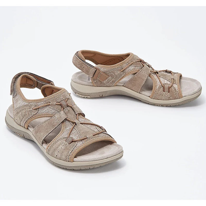 Comfortable Open Toe Sandals for Women with 3-Point Support and Shock Absorption, Ideal for Daily Wear and Pain Relief - Image 12