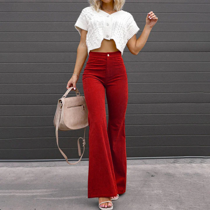Comfortable women’s flared pants – flattering fit, high-quality fabric, for casual and formal occasions - Image 2