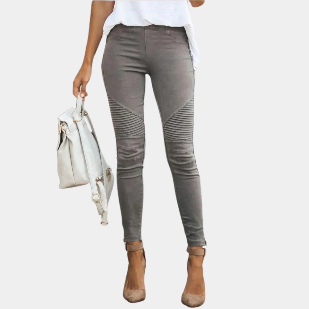 Comfortable women’s high-waisted jeggings – stretchy, fitted design, for everyday and evening wear - Image 3