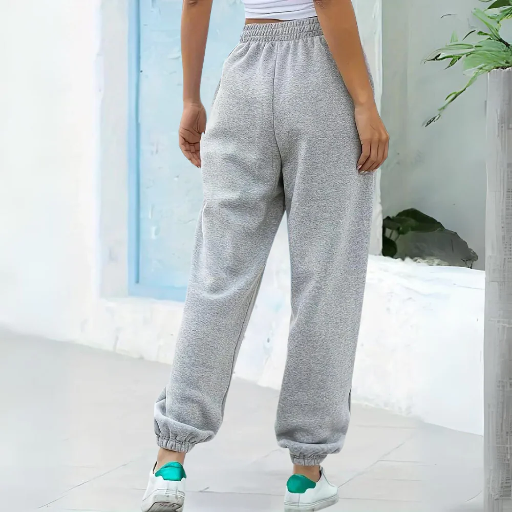 Comfortable women's joggers – high-waisted, elastic material, for casual wear and sports - Image 7