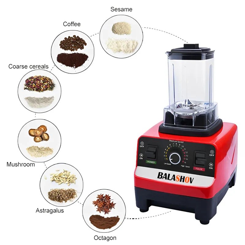Commercial Blender 2000W Heavy Duty Stationary Mixer Ice Crushing Smoothie Maker Holiday 2025 BPA Free - Image 2