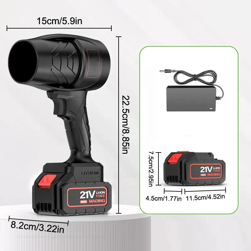 Cordless Blower Brushless Turbo Jet Handheld Fan Blower Spring Clean 2025 Fast Dust Removal Ergonomic Grip - Image 7