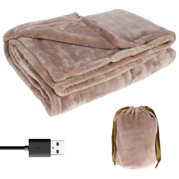 Cordless Electric Heated Blanket USB Powered Soft Flannel Throw 63x33 Inches Cozy Winter 2025 Gift - Image 2