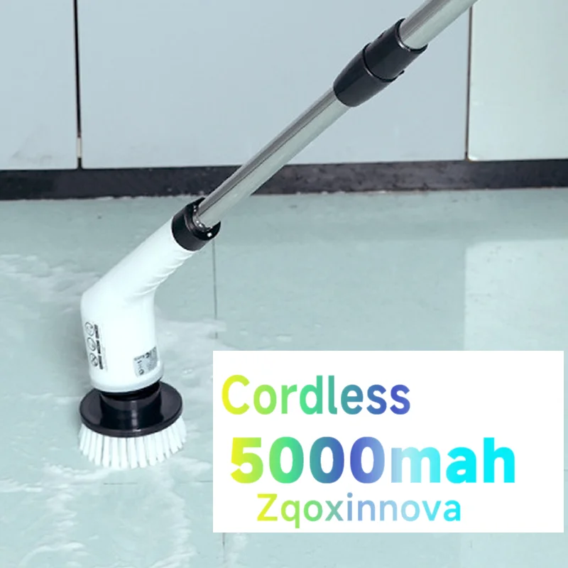 Cordless Electric Spin Scrubber 5000mAh Multipurpose Cleaning Brush Fall 2025 Deep Scrub For Bathroom Kitchen - Image 2