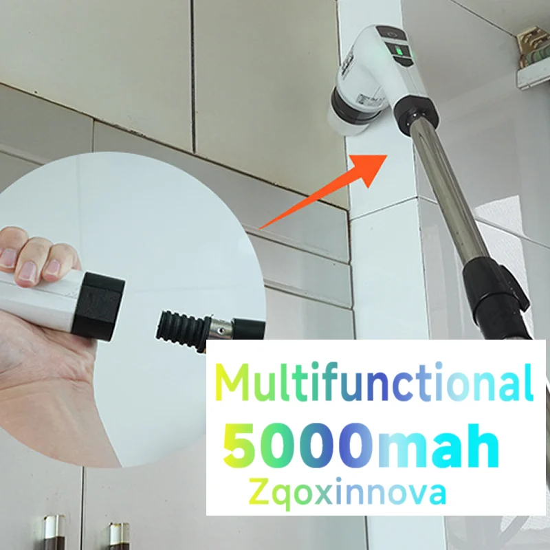 Cordless Electric Spin Scrubber 5000mAh Multipurpose Cleaning Brush Fall 2025 Deep Scrub For Bathroom Kitchen - Image 3