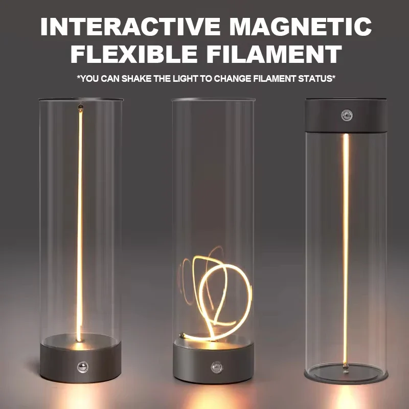 Cordless LED Table Lamp - Rechargeable Magnetic Design, Touch Sensor, Dimmable for Bedroom - Image 2