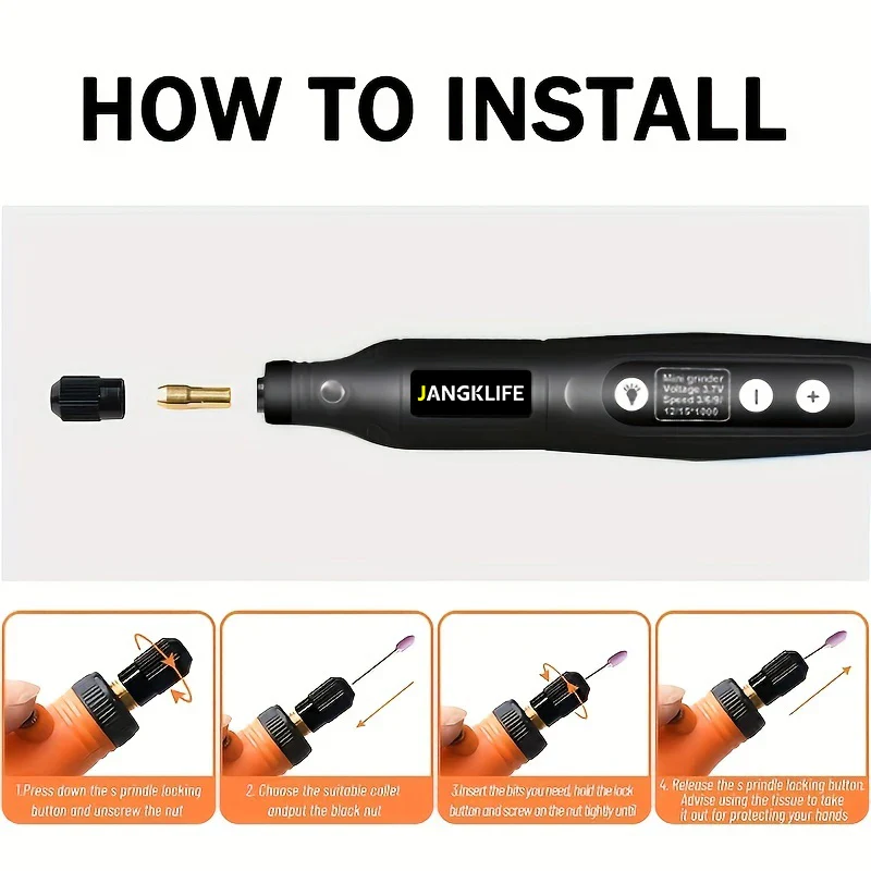 Cordless USB Rotary Tool Kit for Home Tools - Mini Engraving Pen, Wireless Drill for Jewelry & Woodworking - Image 3