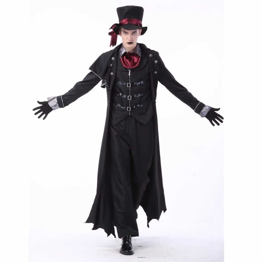 Vampire Costume Set Gothic Couple Halloween 2025 Cosplay - Image 8