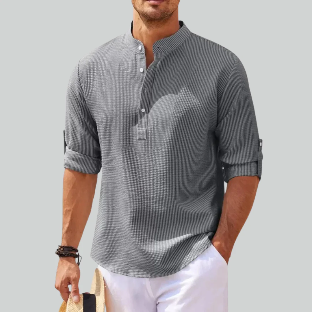 Cotton Linen Men's Long-Sleeved Shirt Plus Size S-5XL Casual Beach Style - Image 2