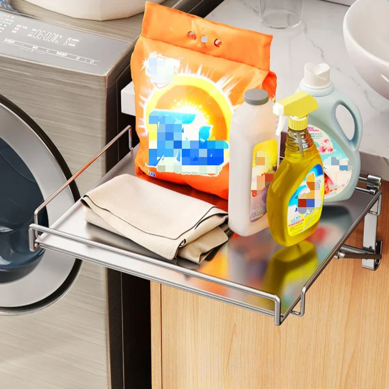 Countertop Foldable Shelf Stainless Steel Wall Mounted Rack Small Space Living Fall 2025 Space Saving - Image 2
