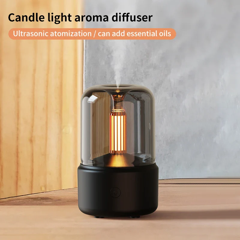 Creative Candlelight Aromatherapy Machine USB Plug-In Desktop Humidifier for Home Ambience - Image 2