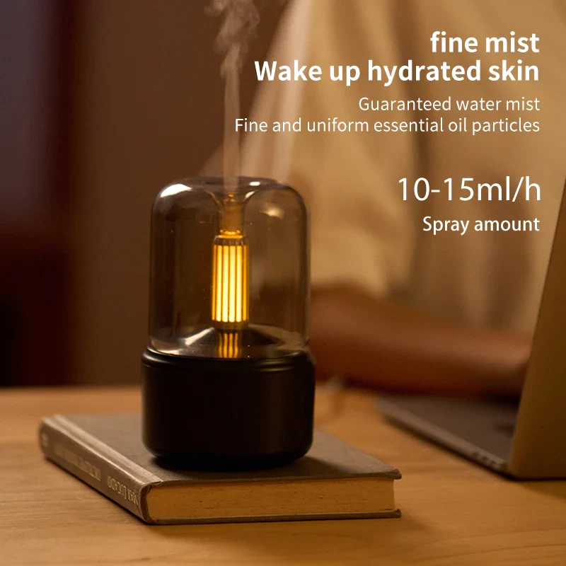 Creative Candlelight Aromatherapy Machine USB Plug-In Desktop Humidifier for Home Ambience - Image 3