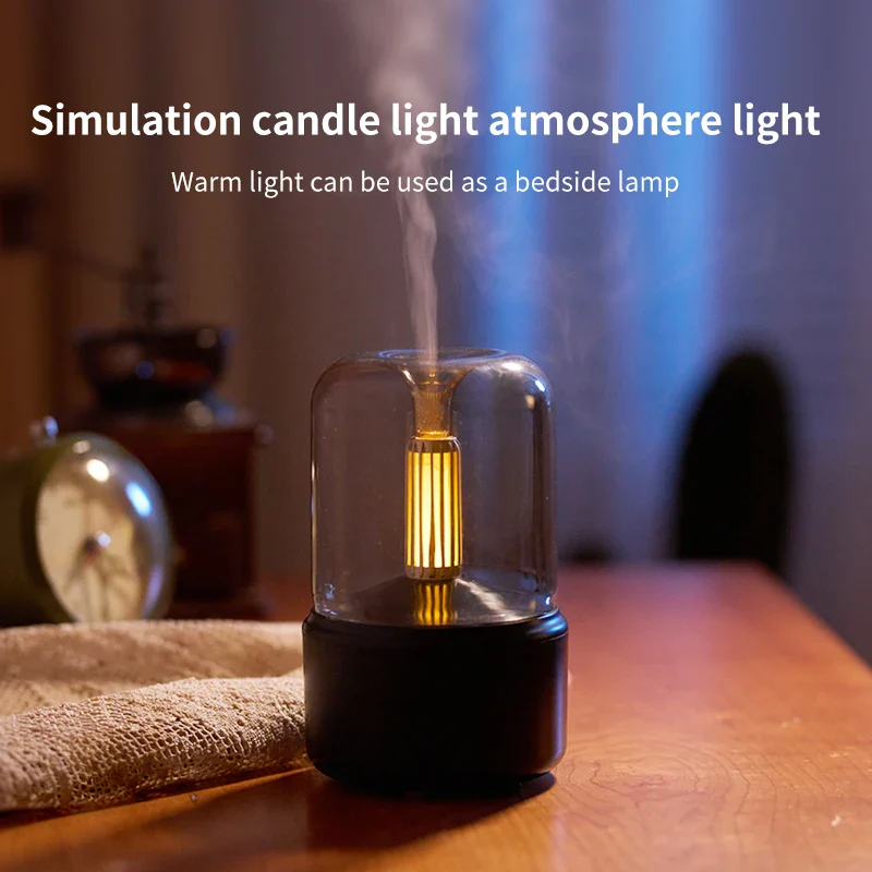 Creative Candlelight Aromatherapy Machine USB Plug-In Desktop Humidifier for Home Ambience - Image 5