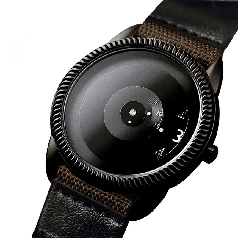 Quartz Handless Watch Canvas Strap Minimalist Style - Image 10