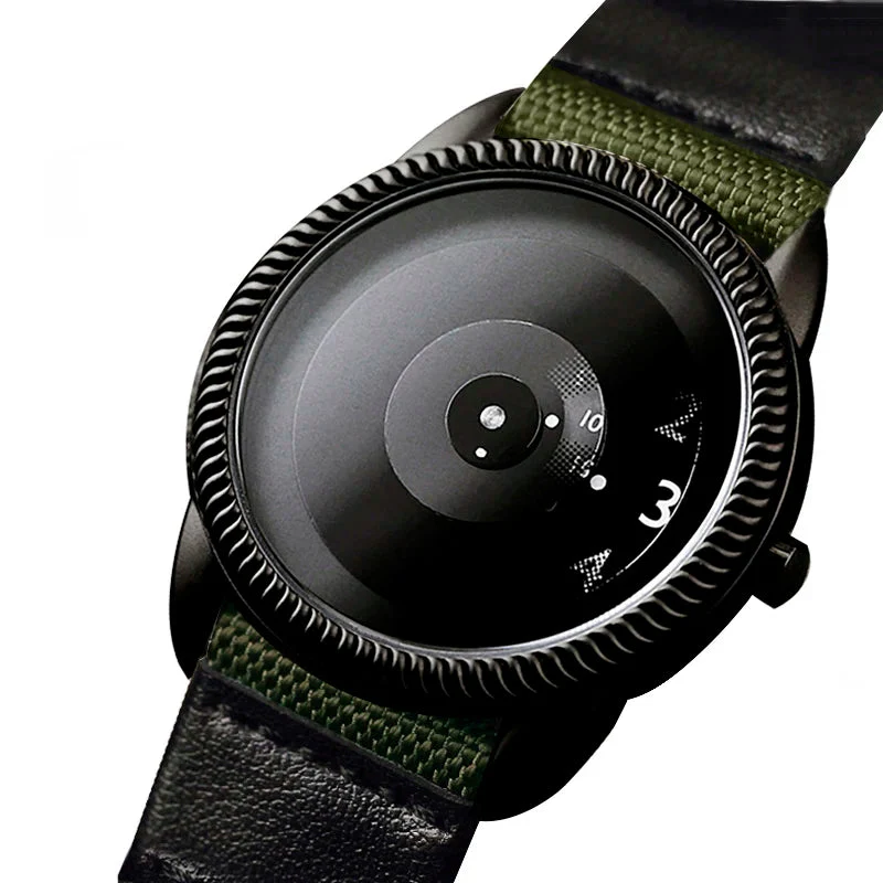 Quartz Handless Watch Canvas Strap Minimalist Style - Image 12